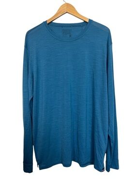 Patagonia Men's XXL Merino Capilene Long Sleeve Crewneck Baselayer Shirt in Blue
